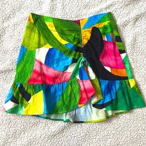 H&M Tropical Linen Mini Skirt